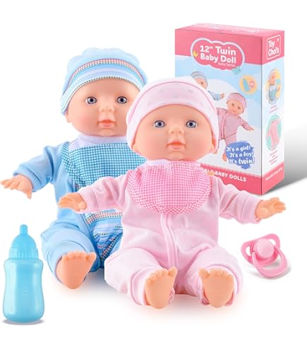 Amazon | eDollable 12インチ リアルな双子のベビードール 服と